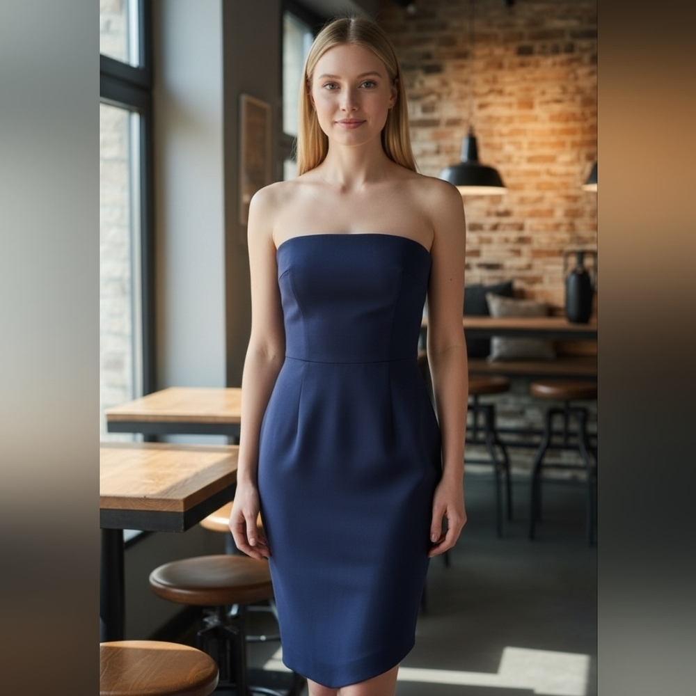 NWOT GAP Navy Blue Strapless Dress